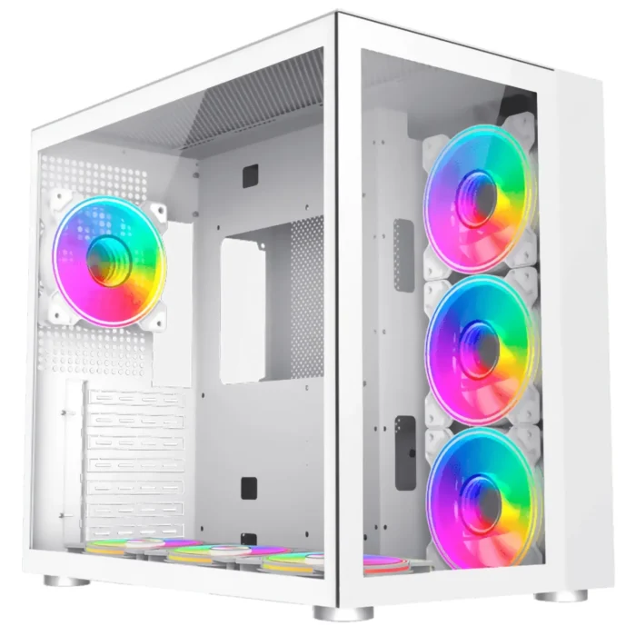 CHASIS WATTANA ARTICO SNOW W-CH-3611 BLANCA 7.VENTILADORES 120MM ARGB